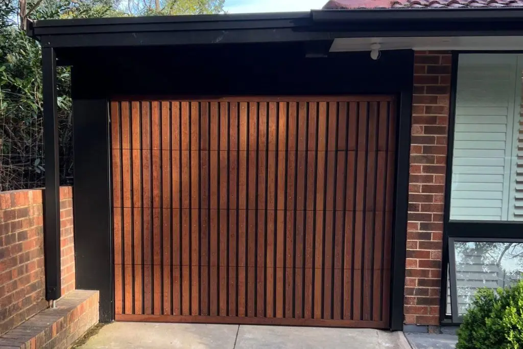 wooden garage door