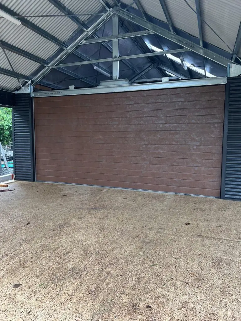 brown garage door