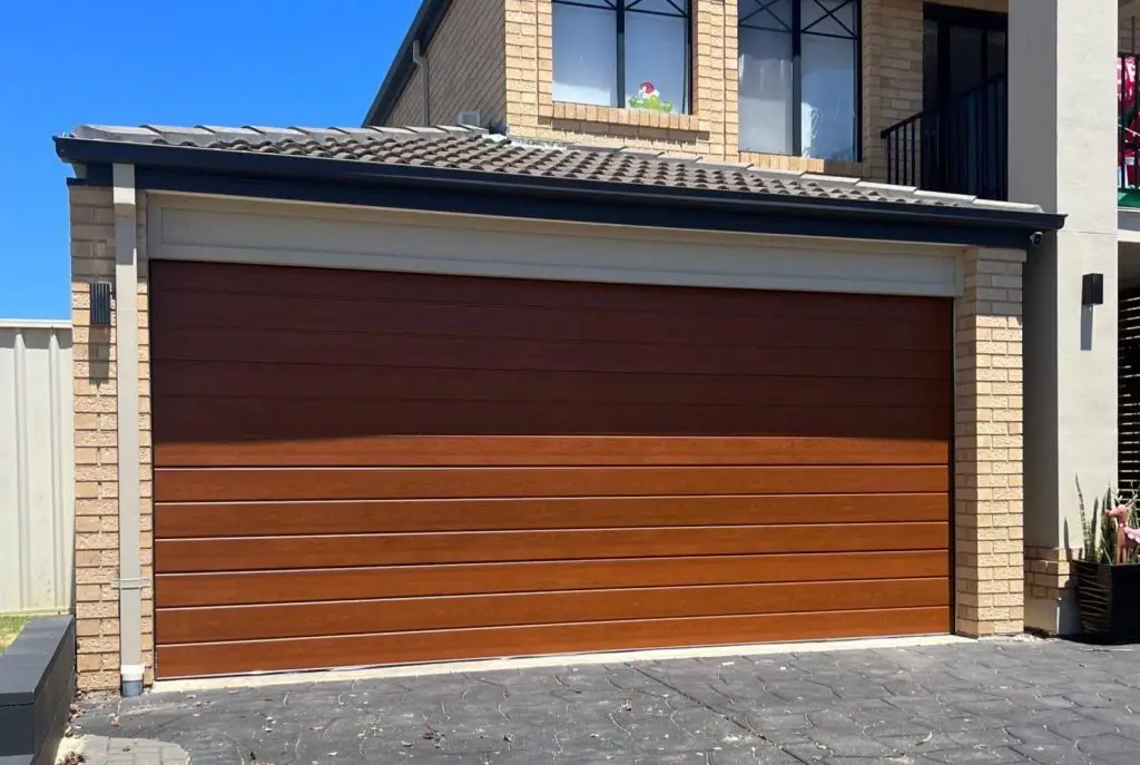 big brown garage door